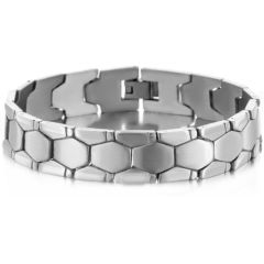 ***COI Titanium Bracelet With Steel Clasp(Length: 8.66 inches)-00144AA