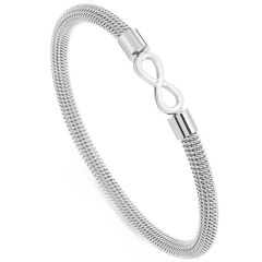***COI Titanium Black/Gold Tone/Silver Infinity Bracelet With Steel Clasp(Length: 7.68 inches)-00164AA
