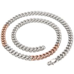 ***COI Titanium Rose Silver Necklace(Length: 21.25 inches)-00314AA