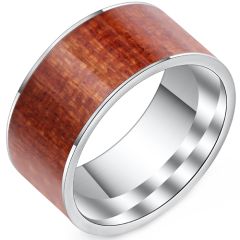 ***COI Titanium Ring with Wood-00368AA