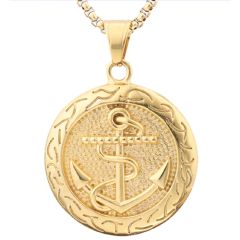 ***COI Gold Tone Titanium Anchor Pendant-00429AA