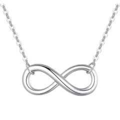 ***COI Titanium Gold Tone/Silver Infinity Necklace(Length:19.68 inches)-00455AA