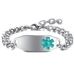 ***COI Titanium Medical Alert Bracelet With Steel Clasp(Length: 8.27 inches)-00639AA
