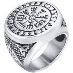 ***COI Titanium Black Silver Trinity Knots Celtic Ring-00751AA