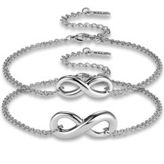 ***COI Titanium Infinity Bracelet With Stainless Steel Clasp(Length: 9.06 inches)-00936AA