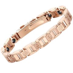 ***COI Rose Titanium Bracelet With Stainless Steel Clasp(Length: 8.27 inches)-00972AA