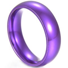 ***COI Purple Titanium Dome Court Ring-01068AA
