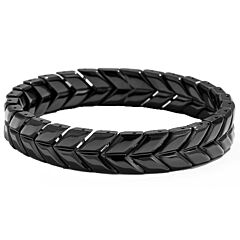 ***COI Titanium Black/Gold Tone/Silver Bracelet With Steel Clasp(Length: 8.27 inches)-01221AA