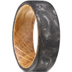 ***COI Carbon Fiber & Koa Wood Ring-01411AA