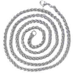 ***COI Titanium Necklace With Stainless Steel Clasp(Length: 19.68 inches)-01448AA