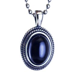 ***COI Titanium Pendant With Blue Turquoise-01459AA