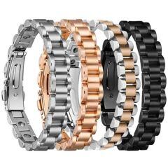 ***COI Titanium Black/Rose/Silver Bracelet With Steel Clasp(Length: 8.27 inches)-01687AA