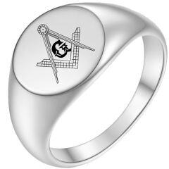 ***COI Titanium Black/Gold Tone/Silver/Rose Masonic Freemason Ring-01735AA