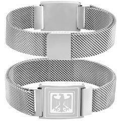 ***COI Titanium Black/Gold Tone/Silver Eagle Bracelet With Steel Clasp(Length: 8.27 inches)-01745AA