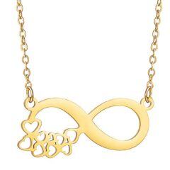 ***COI Gold Tone Titanium Infinity Heart Necklace(Length: 19.6 inches)-01876AA