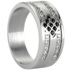 ***COI Titanium Ring With Cubic Zirconia-01948AA