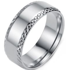 ****COI Titanium Black/Gold Tone/Silver Couple Wedding Ring-02266AA