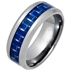 COI Titanium Beveled Edges Ring With Carbon Fiber-1450