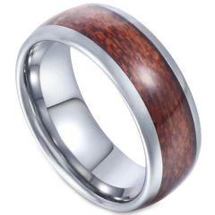 COI Tungsten Carbide Wood Dome Court Ring-TG2598