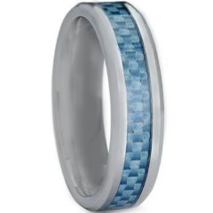 COI Titanium 4mm Beveled Edges Ring With Carbon Fiber-3708