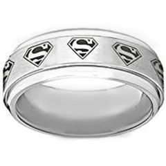 *COI Titanium Super Man Step Edges Ring-4032