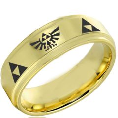 COI Gold Tone Tungsten Carbide Legend Zelda Ring-TG4050