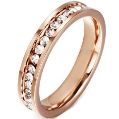 COI Rose Titanium Ring With Cubic Zirconia-5544