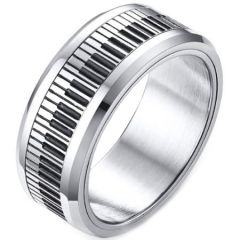 COI Titanium Piano Beveled Edges Ring-5573