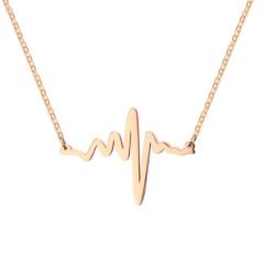 COI Rose Titanium Heartbeat Necklace-5651