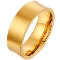 *COI Gold Tone Titanium Concave Ring-6868BB