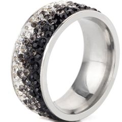 **COI Titanium Ring With Cubic Zirconia-7007BB