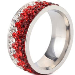 **COI Titanium Ring With Cubic Zirconia-7008BB
