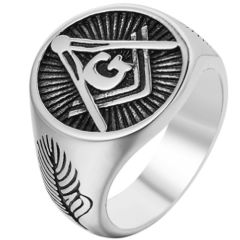 **COI Titanium Masonic Freemason Signet Ring-7089CC