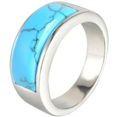 **COI Titanium Ring With Turquiose-7263BB