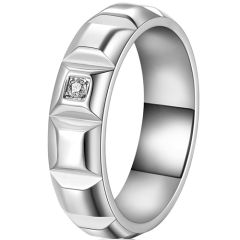**COI Titanium Ring With Cubic Zirconia-7420AA