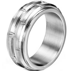 **COI Titanium Polished Matt Rotating Ring-7426AA
