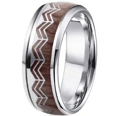 **COI Titanium Ring With Wood-7478AA