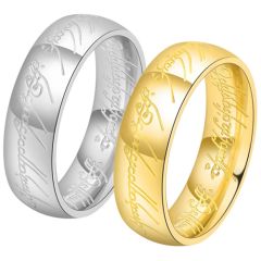 **COI Titanium Gold Tone/Silver Lord The Rings Ring Power-7645AA