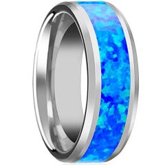 **COI Titanium Crushed Opal Beveled Edges Ring-7739AA