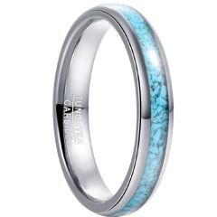**COI Tungsten Carbide Dome Court Ring With Turquoise-7799BB