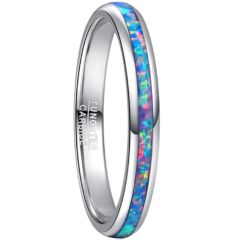 **COI Tungsten Carbide 3mm Opal Dome Court Ring-8051