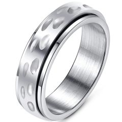 **COI Titanium Couple Wedding Band Step Edges Ring -8146