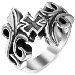 **COI Titanium Celtic Ring With Cross-8239