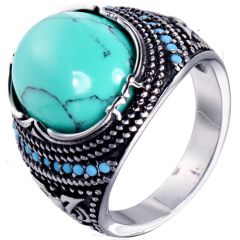 **COI Titanium Ring With Turquoise-8243
