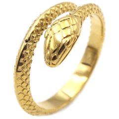 **COI Titanium Gold Tone/Silver Snake Ring-8261