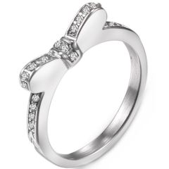 **COI Titanium Knot Ring With Cubic Zirconia-8280