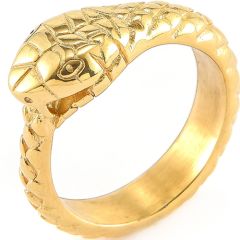 **COI Gold Tone Titanium Snake Ring-8359
