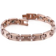 COI Rose Tungsten Carbide Cubic Zirconia Bracelet With Steel Clasp(Length: 7.67 inches)-8491