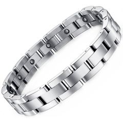COI Titanium Bracelet With Steel Clasp(Length: 9.06 inches)-8521