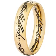 **COI Titanium Black Gold Tone/Silver Lord The Ring Ring Power-8634